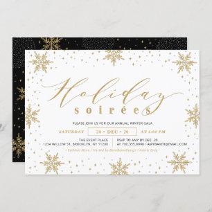 Das Party "Gold & Black Corporate Holiday Soiree" Einladung