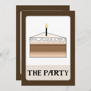 Das PARTY Tarot Style Birthday Cake Slice Party Einladung