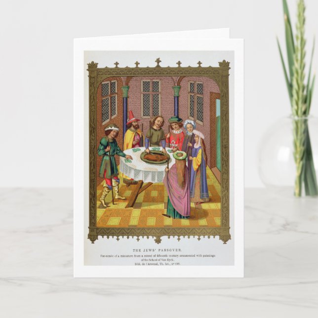 Das Passahfest der Juden, Faksimile eines 15. Karte (Vorderseite)