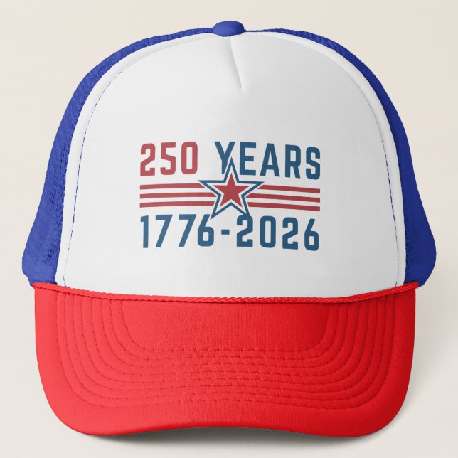 Das Patriot Land | 250 Jahre Trucker Hat Truckerkappe (Vorderseite)