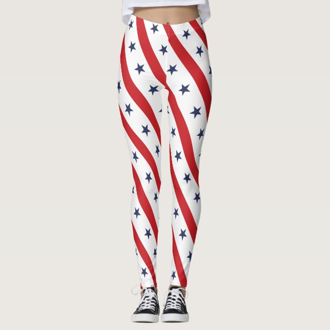 Das patriotischste amerikanische Weißkissenpilz II Leggings (Vorderseite)