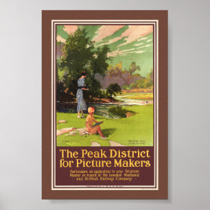 Das Peak-District für Bildhersteller Vintage Poste Poster