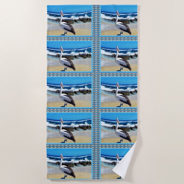 Das Pelican Beach Life ist perfekt. Strandtuch (Vorderseite)