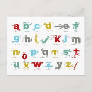 Das Pelikan-Alphabet Postkarte