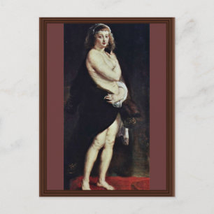 Das Pelzchen (Porträt von Hélène Fourment) von Rub Postkarte