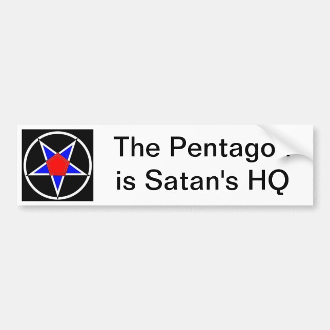 das Pentagon ist die Hauptviertel der satans Autoaufkleber (Vorne)