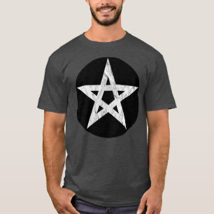 Das Pentagram (weiß Vintag auf schwarz) T-Shirt