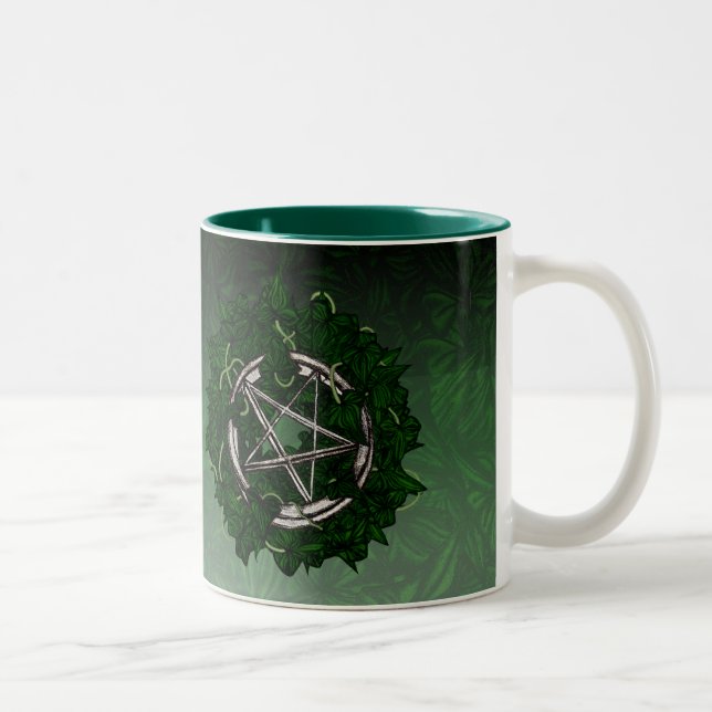 Das Pentagramm und die Umgebung Zweifarbige Tasse (Rechts)