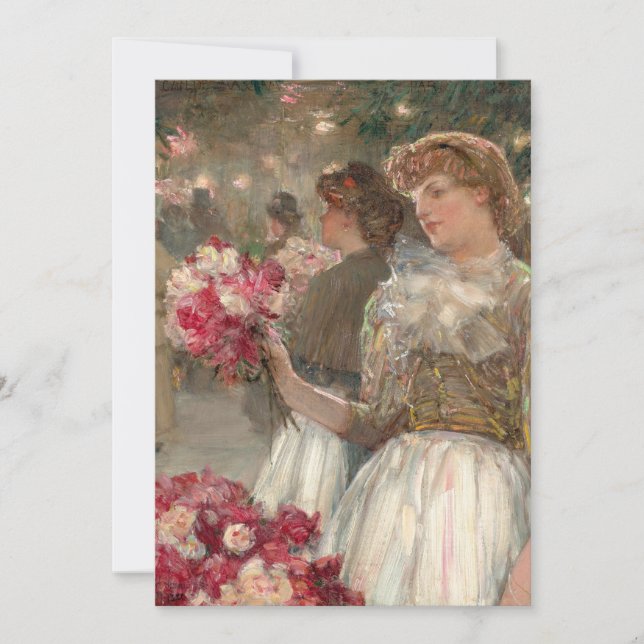 Das Peony Girl | Childe Hassam (Vorderseite)