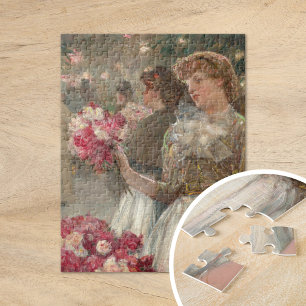 Das Peony Girl Childe Hassam Puzzle