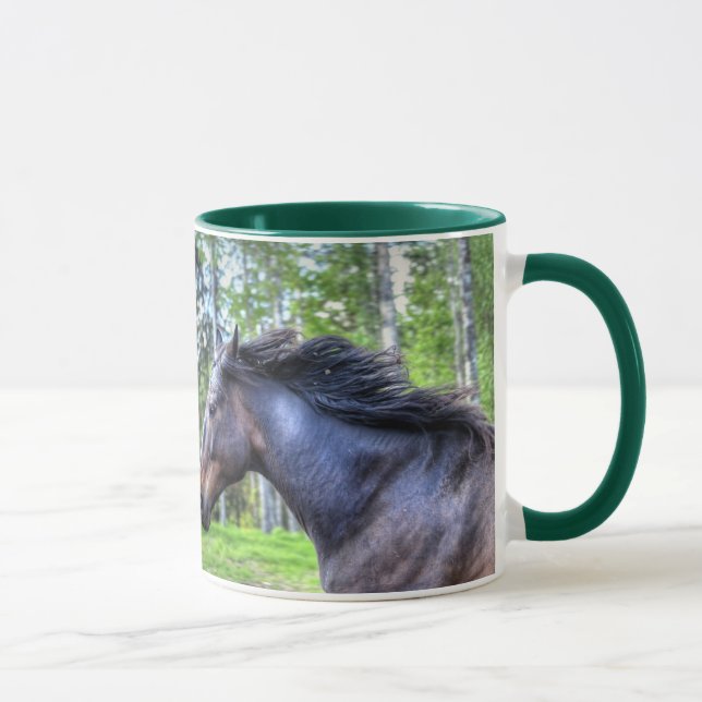 Das Percheron Pferd Foto läuft auf schwarzem Thoro Tasse (Rechts)
