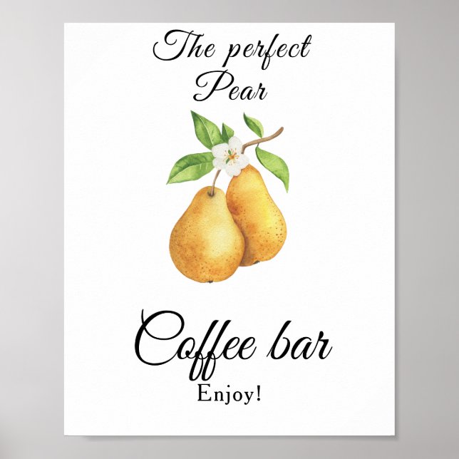 Das perfekte Brautparty Coffee Bar Poster (Vorne)