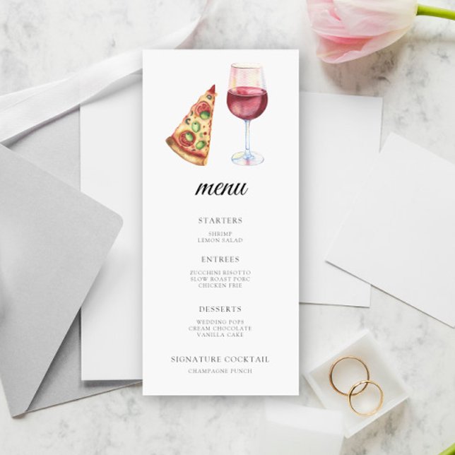 Das perfekte Brautparty-Menü Menükarte (Von Creator hochgeladen)