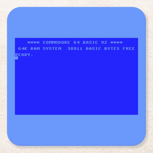 Das perfekte Commodore 64 Liebhaber Zubehör Rechteckiger Pappuntersetzer (Vorderseite)