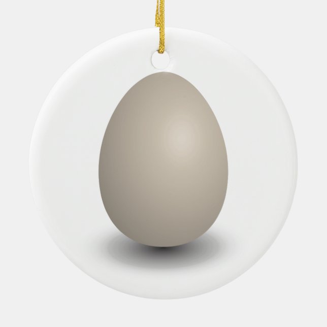 das perfekte Ei Keramikornament (Hinten)