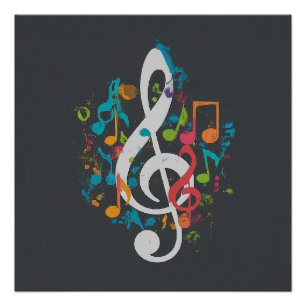 Das perfekte Ergebnis: Royalty-Free Clef & Musikno Poster