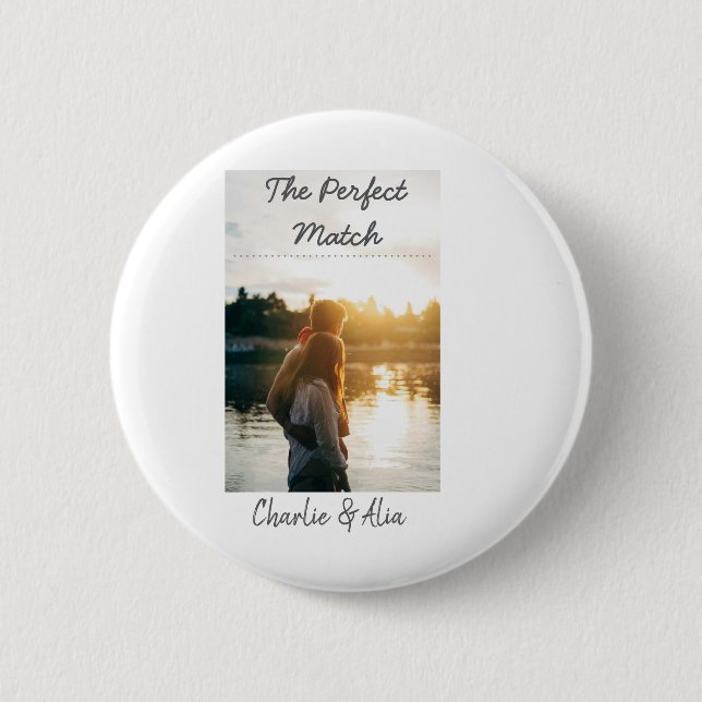 Das perfekte Foto für Hochzeitskinder Button (Vorderseite)