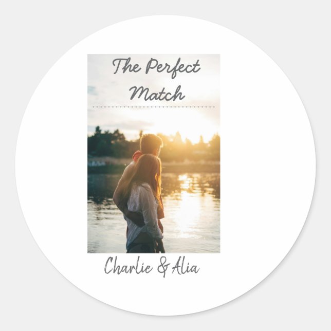 Das perfekte Foto für Hochzeitskinder Runder Aufkleber (Vorderseite)