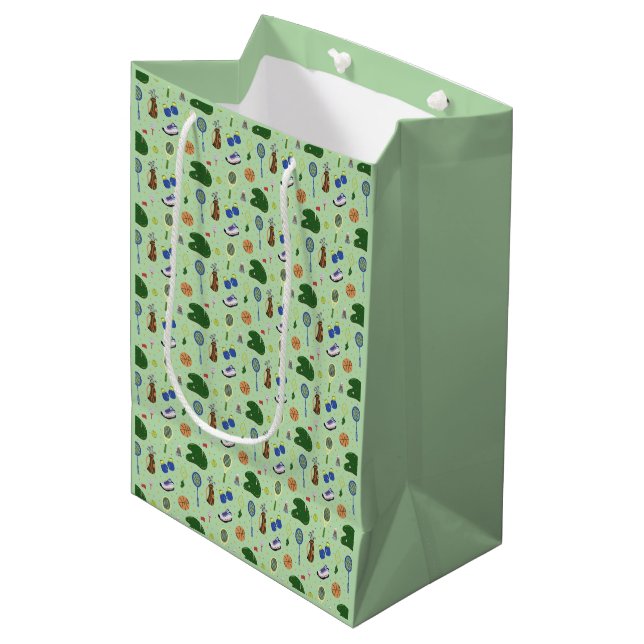 Das perfekte Geschenk – Golf-Geschenktasche Mittlere Geschenktüte (Vorderseite Schrägansicht)