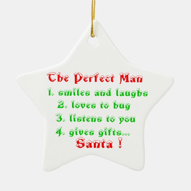 Das perfekte Menschenstar-Ornament Keramikornament (Vorne)