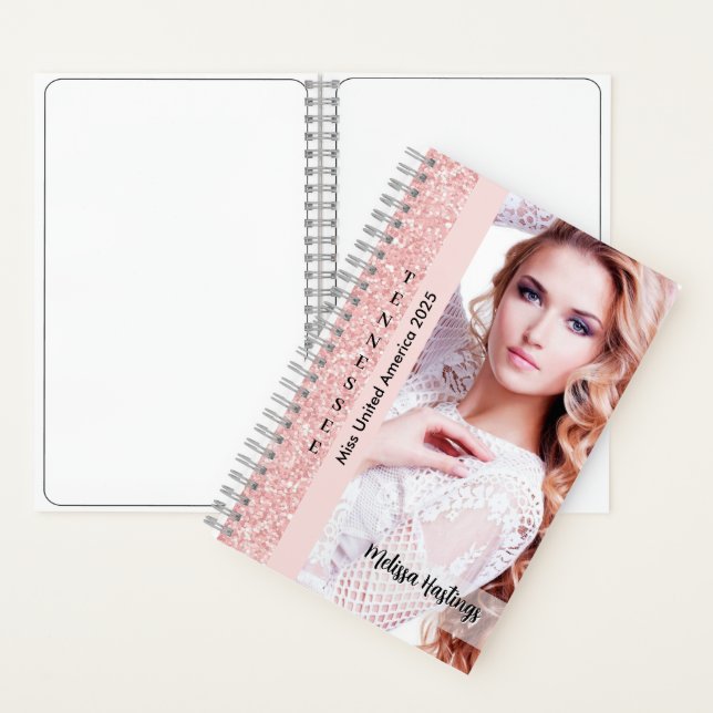 Das perfekte Notebook | Rose Pink Glitz Notizbuch (Innen)