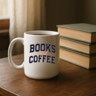 Das perfekte Paar: Bücher und Kaffee Klassischer R Kaffeetasse