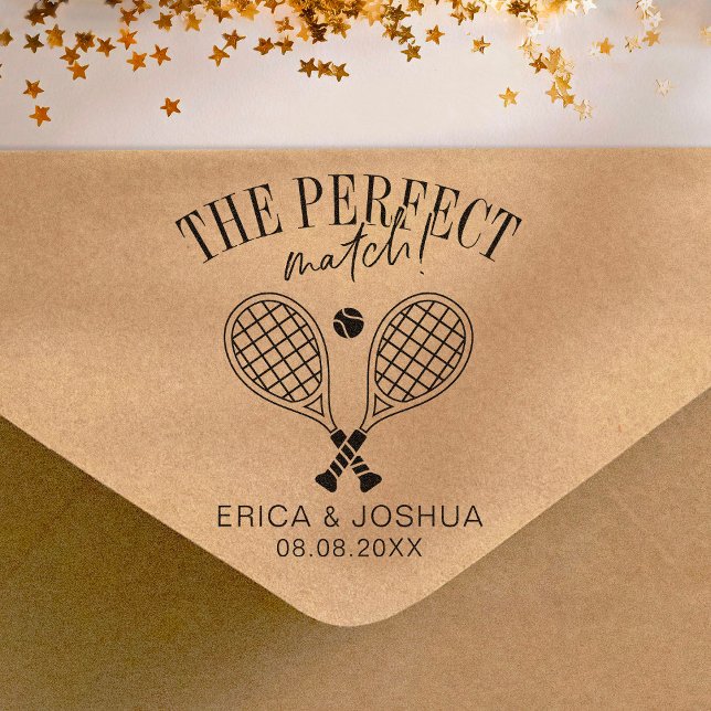 Das perfekte Spiel Save the Date Wedding Tennis Permastempel (Von Creator hochgeladen)