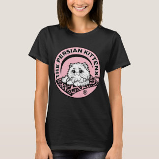 Das Persian Kittens Logo T-Shirt / Rosa Hintergrun