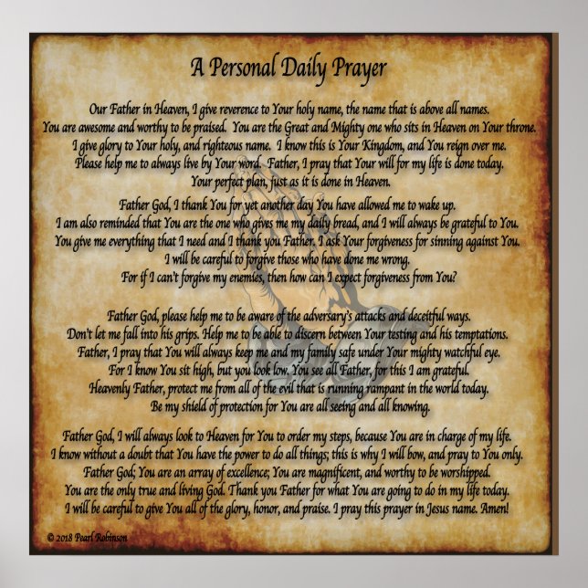Das Personal Daily Prayer Poster 24X24 (Vorne)