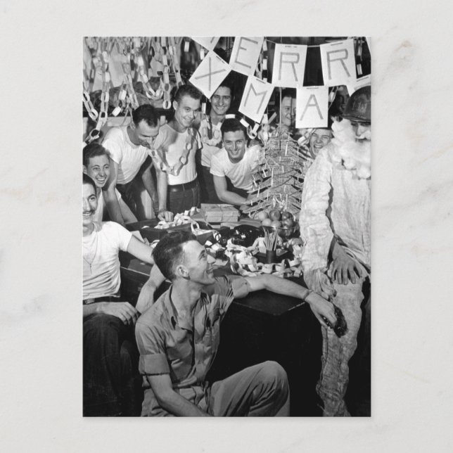 Das Personal der USS LEXINGTON feiert_War Image Postkarte (Vorderseite)