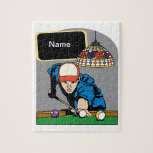Das personalisierte Billard der Männer Puzzle