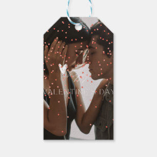 Das personalisierte Foto des modernen Valentinstag Geschenkanhänger