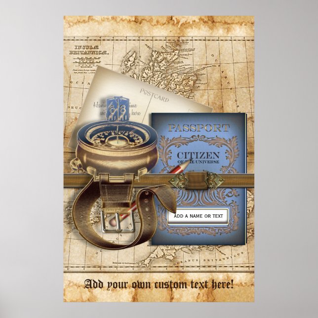 Das Personalisierte Plakat für Reisende (Vorne)