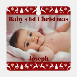 Das Personalisierte Weihnachtsfest des Babys Ornament Aus Metall