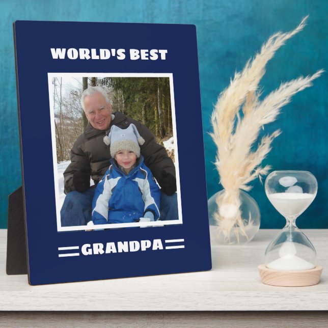 Das Personalisiertste Opa Custom Foto der Welt Fotoplatte (Seite)