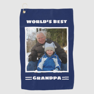 Das Personalisiertste Opa Custom Foto der Welt Golfhandtuch