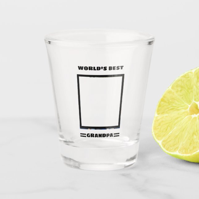 Das Personalisiertste Opa Custom Foto der Welt Schnapsglas (Vorderseite)