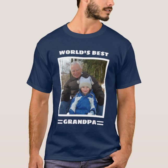 Das Personalisiertste Opa Custom Foto der Welt T-Shirt (Vorderseite)