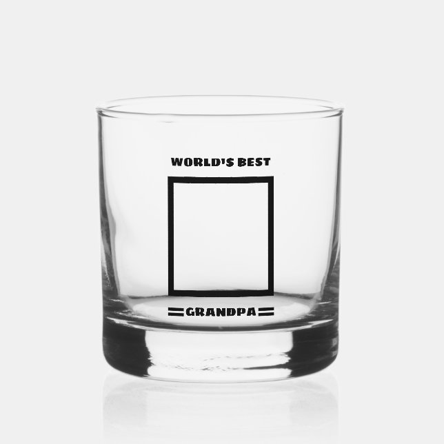 Das Personalisiertste Opa Custom Foto der Welt Whiskyglas (Vorderseite)