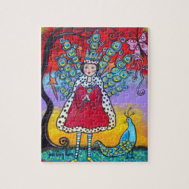 Das Pfau-Königin-Puzzlespiel Puzzle (Vertikal)