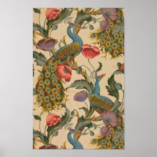 Das Pfauenmuster im Jugendstil Poster