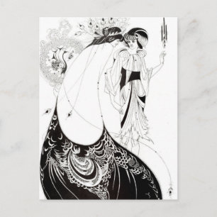 Das Pfauenrock von Aubrey Beardsley Postcard Postkarte