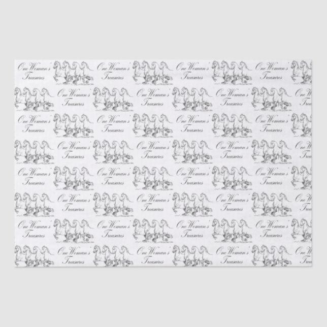 Das Pferdegewebe einer Frau Seidenpapier (Vorderseite)