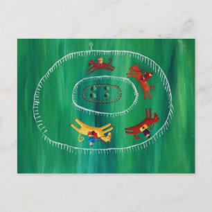 Das Pferderennen Postkarte