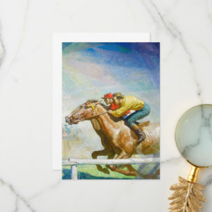 Das Pferderennen von Newell Convers Wyeth Dankeskarte