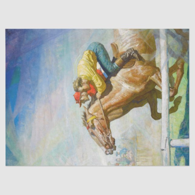 Das Pferderennen von Newell Convers Wyeth Seidenpapier (Vorderseite)
