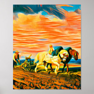 Das Pflügen Poster