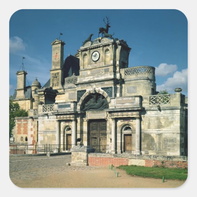 Das Pförtnerhaus Quadratischer Aufkleber (Vorderseite)