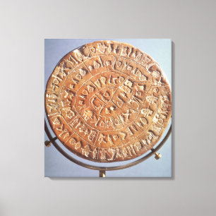 Das Phaistos Disc, mit unbekannter Bedeutung Leinwanddruck