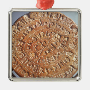 Das Phaistos Disc, mit unbekannter Bedeutung Silbernes Ornament
